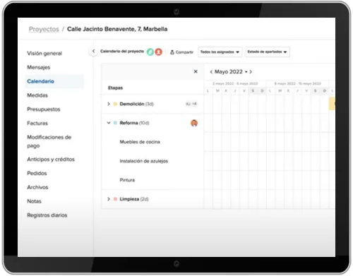 Reforify Plataforma de reformas | Cómo funciona Reforify: tu reforma bajo control desde un solo panel Reforify Plataforma de reformas